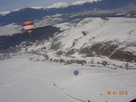 Зимний полет на воздушном шаре в Болгарии