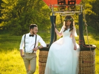Свадебная фотосессия с воздушным шаром 