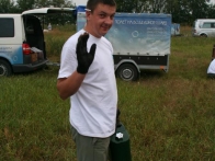 Пилот Эдуард Сердюк перед полетом