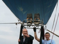 Павел Костицын на воздушном шаре